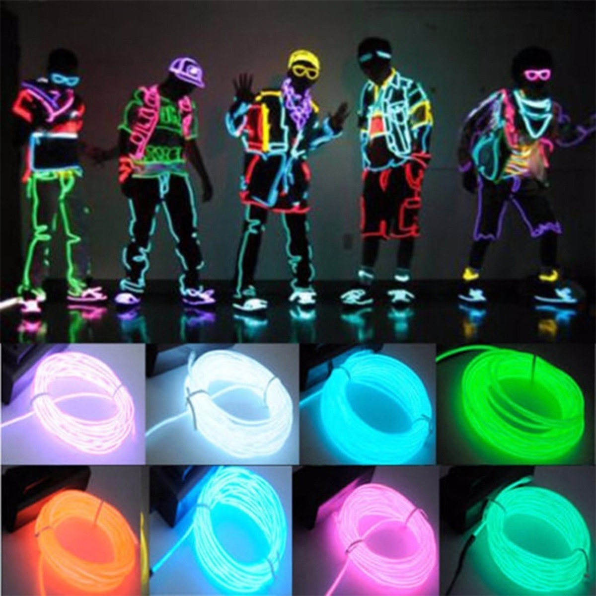 Luz Led Neon Decoracion Cotillon Fiestas Ropa Auto 2 Metros - Imagen 43