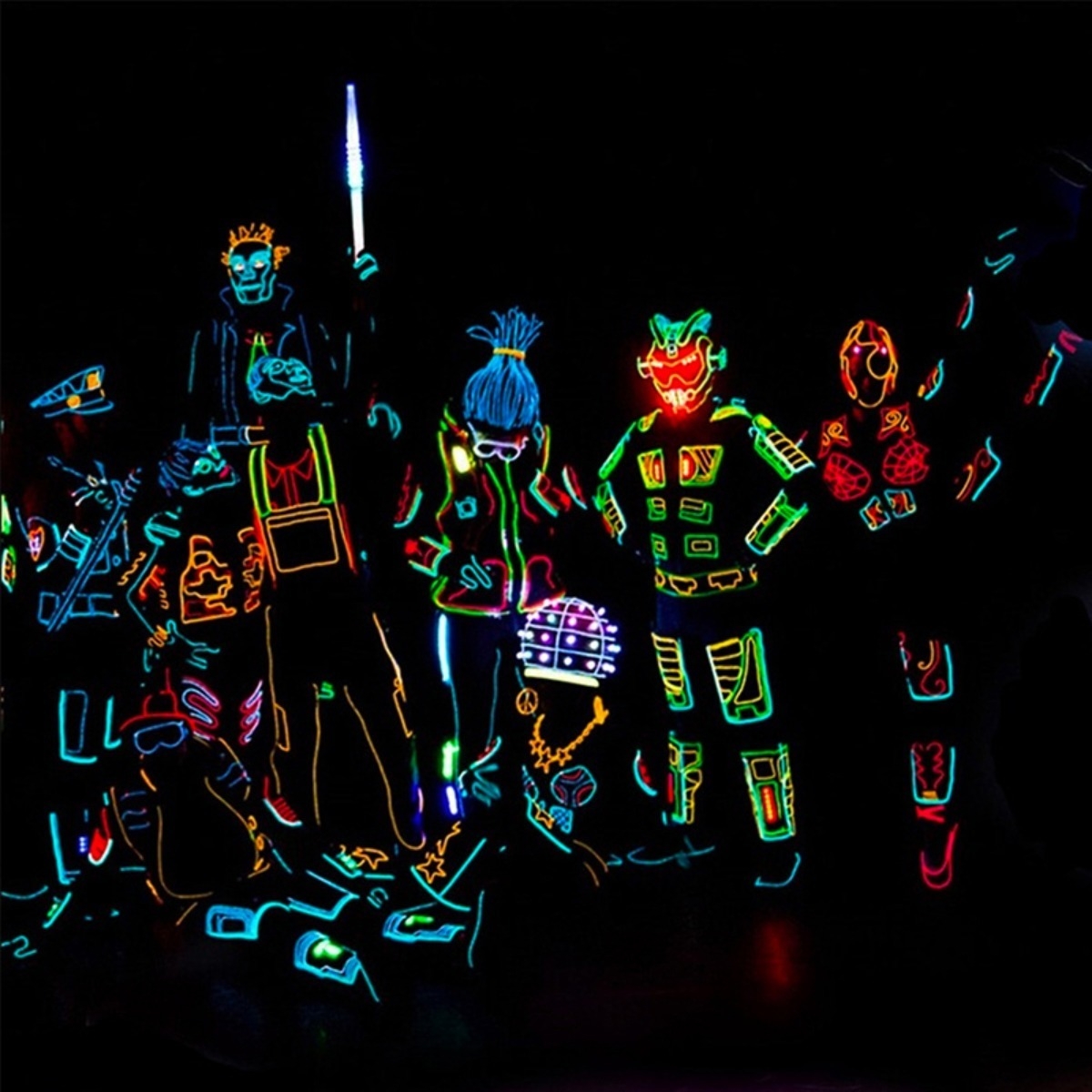 Luz Led Neon Decoracion Cotillon Fiestas Ropa Auto 2 Metros - Imagen 14