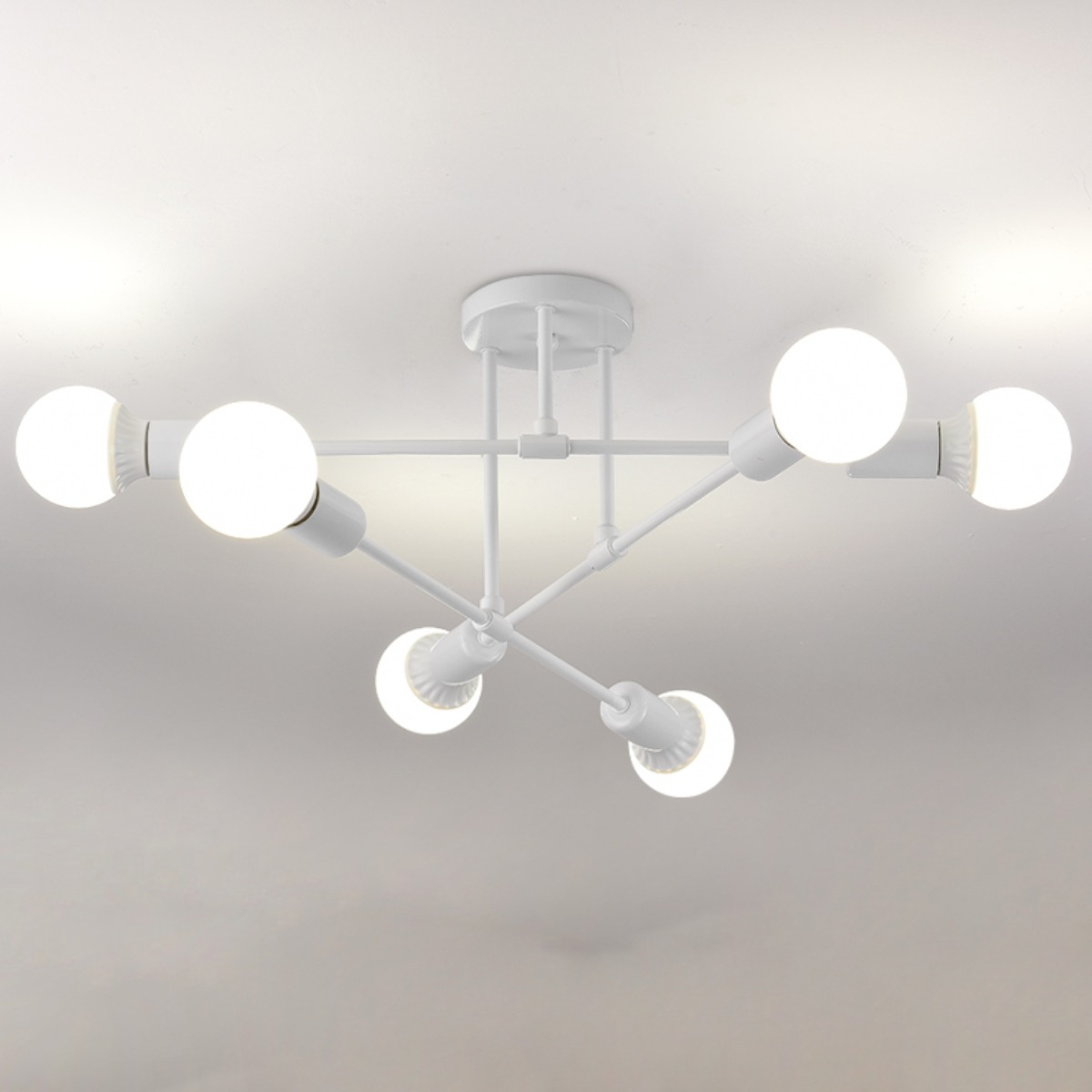 Lampara Colgante 6 Luces Araña Artefacto Iluminación Nordico - Imagen 7