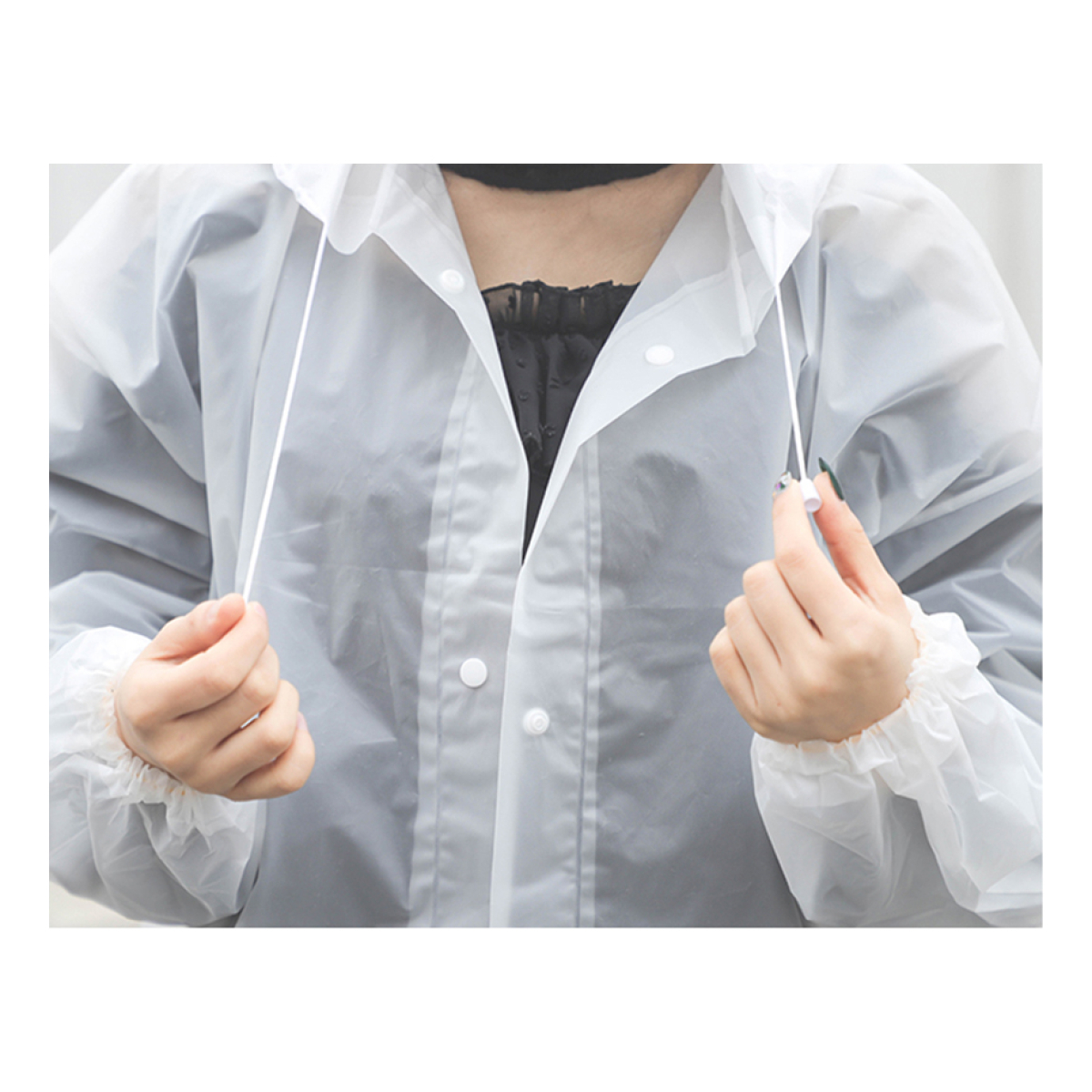Pilot Botones Chubasquero Para Lluvia Capucha Impermeable - Imagen 4