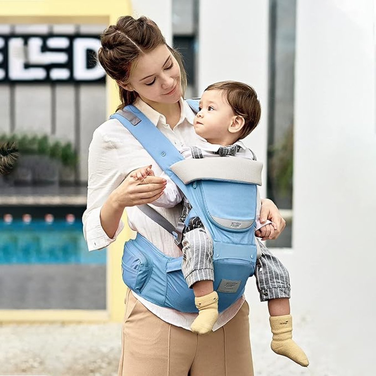 Silla Porta Bebe Ergonomica 4 En 1 Varios Colores Iluminaras - Imagen 7