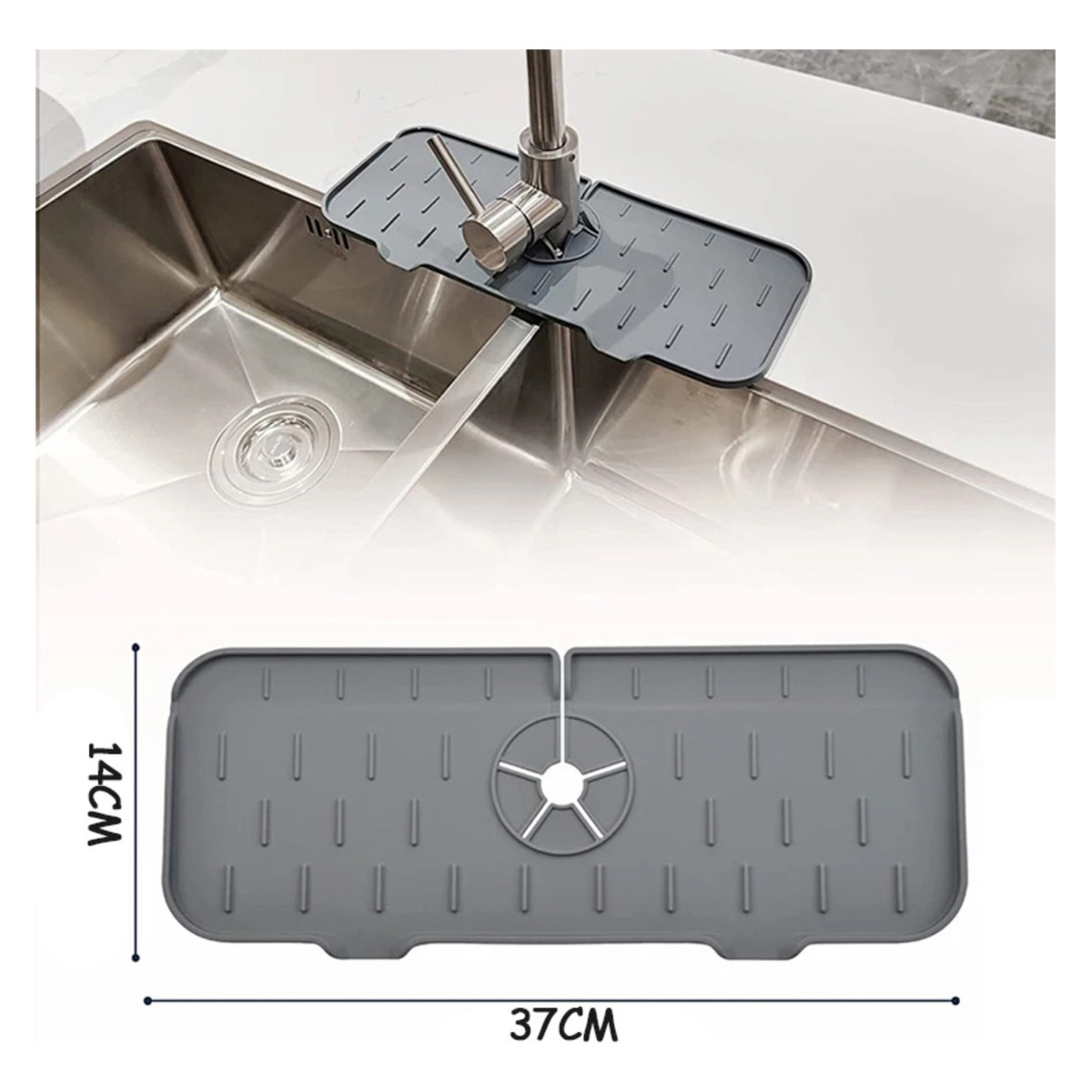 Escurridor Organizador Para Grifo Pileta Lavamanos Tapete - Imagen 3