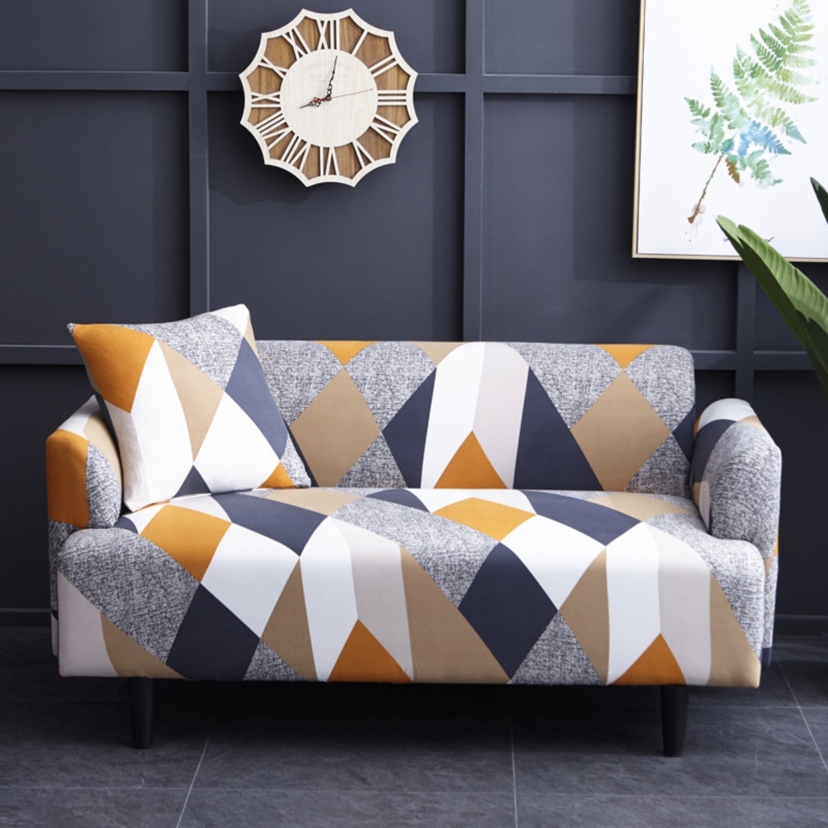 Funda Cubre Protector Sillon Sofa 2 Cuerpos Diseño Estampado - Imagen 6