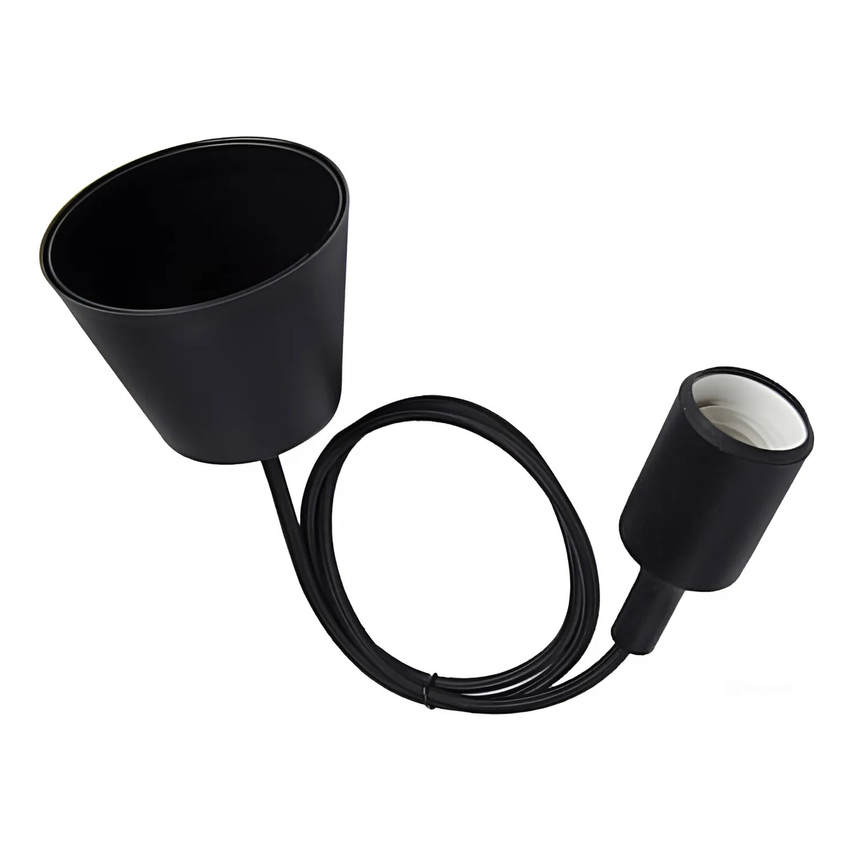 Colgantes Moderno Silicona Cable Textil 1mt Apto Led Vintage - Imagen 1