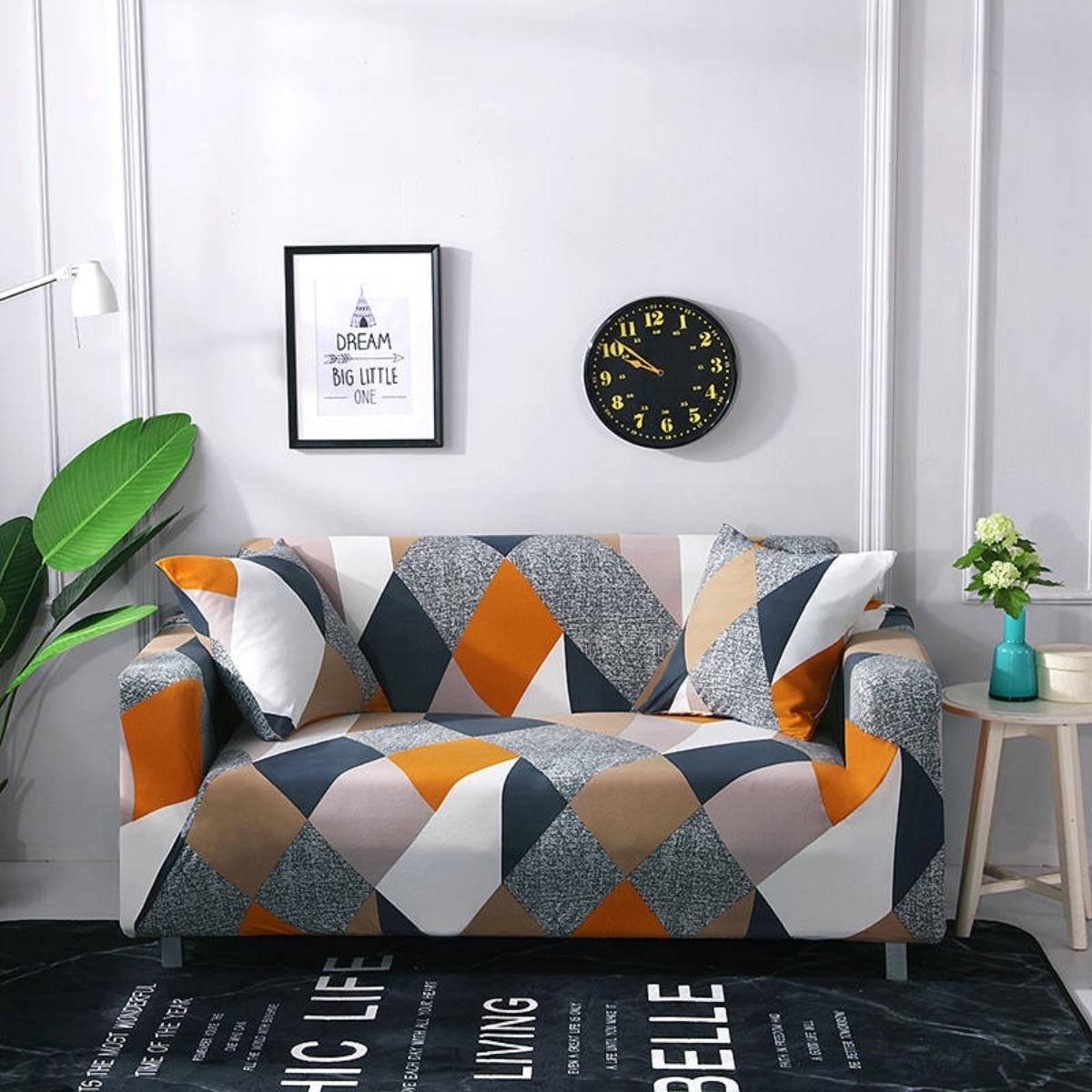 Funda Cubre Protector Sillon Sofa 2 Cuerpos Diseño Estampado - Imagen 7