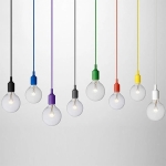 Colgantes Moderno Silicona Cable Textil 1mt Apto Led Vintage - Imagen 27