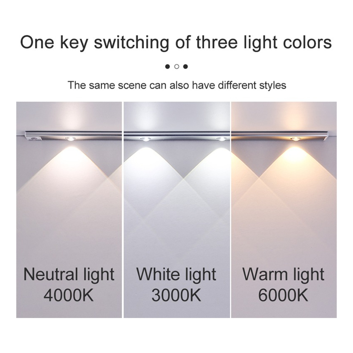 Tira De Luz Led Rígida Recargable Usb Regulable - 80cm - Imagen 7