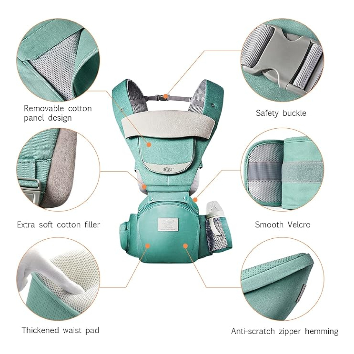 Silla Porta Bebe Ergonomica 4 En 1 Varios Colores Iluminaras - Imagen 12