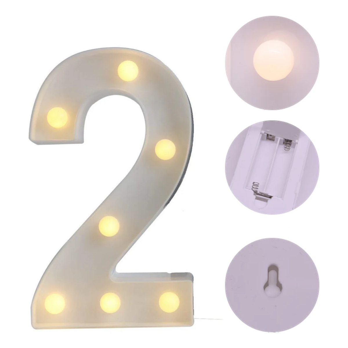 Numeros Luces Led Light Decoración Fiestas, Cumpleaños - Imagen 5