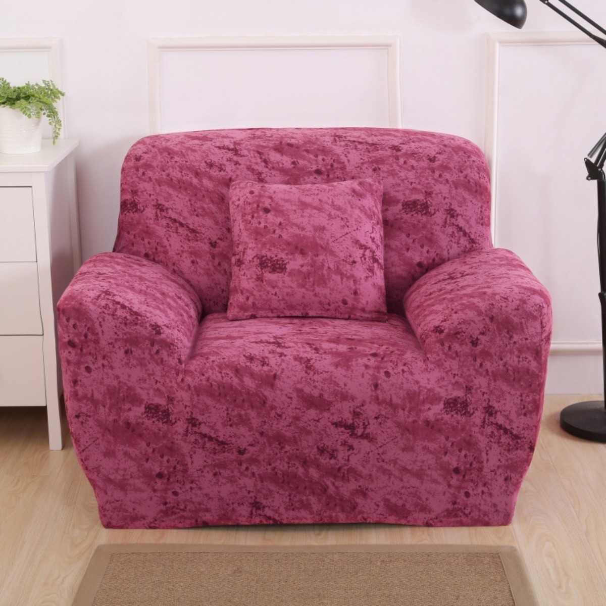 Funda Cubre Protector Sillon Sofa 3 Cuerpo Diseño Terciopelo - Imagen 23