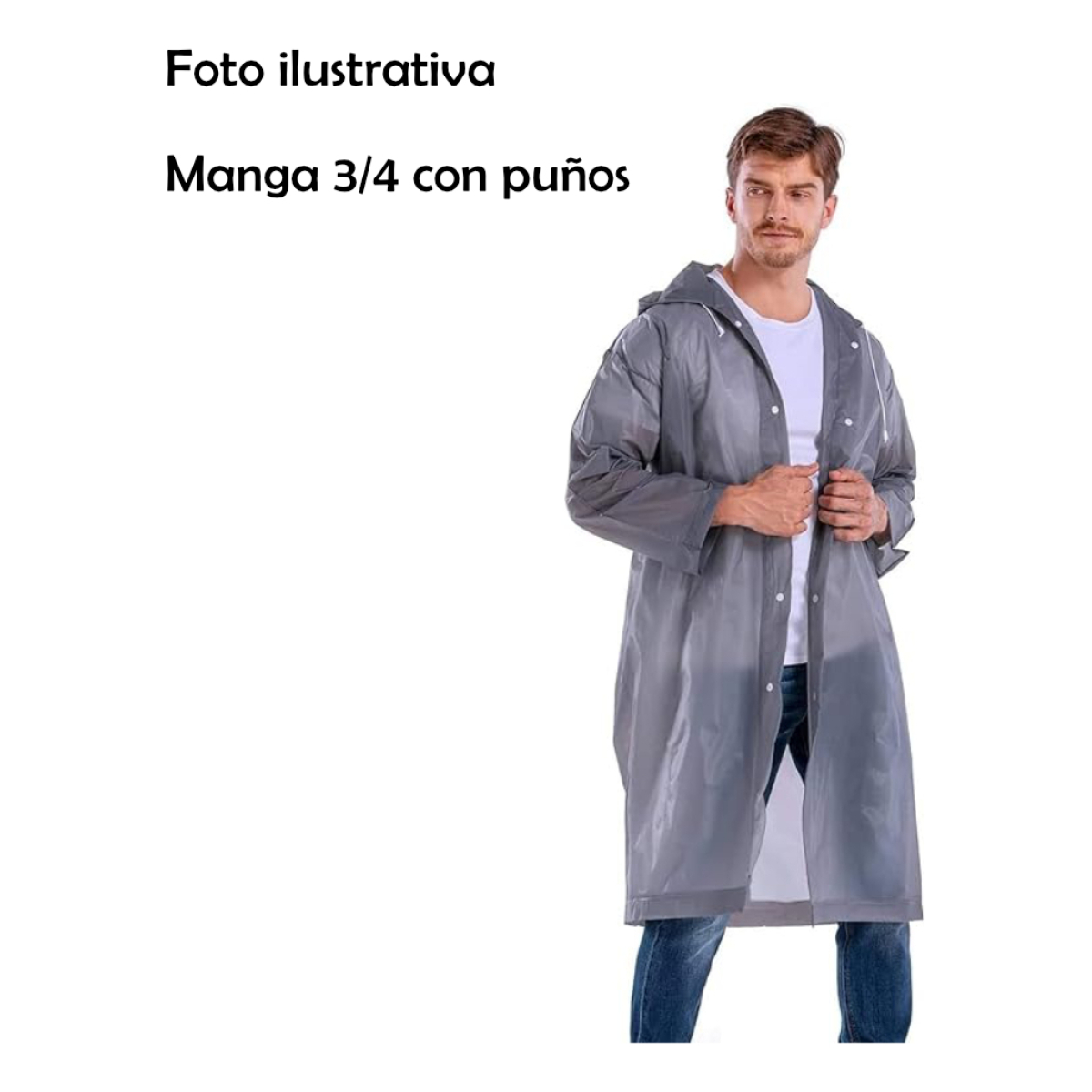 Pilot Botones Chubasquero Para Lluvia Capucha Impermeable - Imagen 9