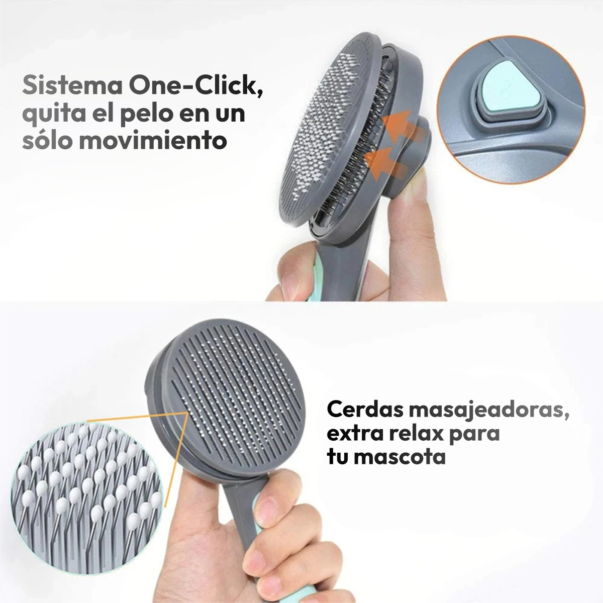 Cepillo Quita Pelo Para Mascotas Con Boton Limpia Facil - Imagen 21