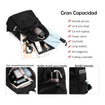 Mochila Escolar Viaje Ligera Con Bolsillo Exteriores - Imagen 19