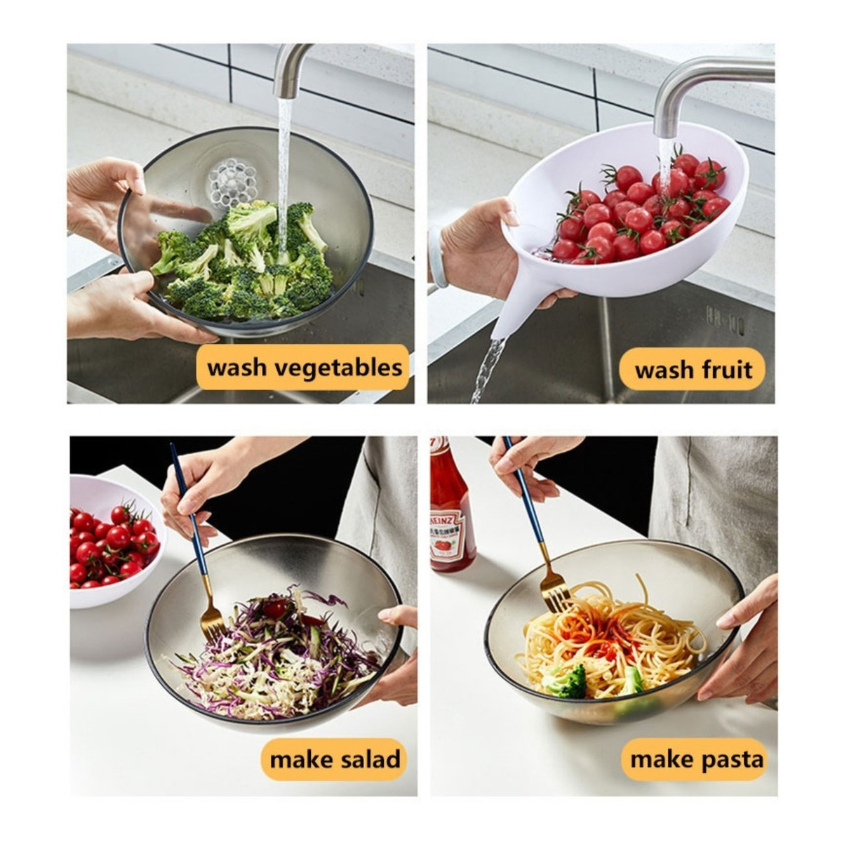 Colador Escurridor Ideal Frutas Y Verduras Filtro Extraible - Imagen 6