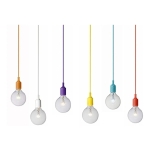 Colgantes Moderno Silicona Cable Textil 1mt Apto Led Vintage - Imagen 2