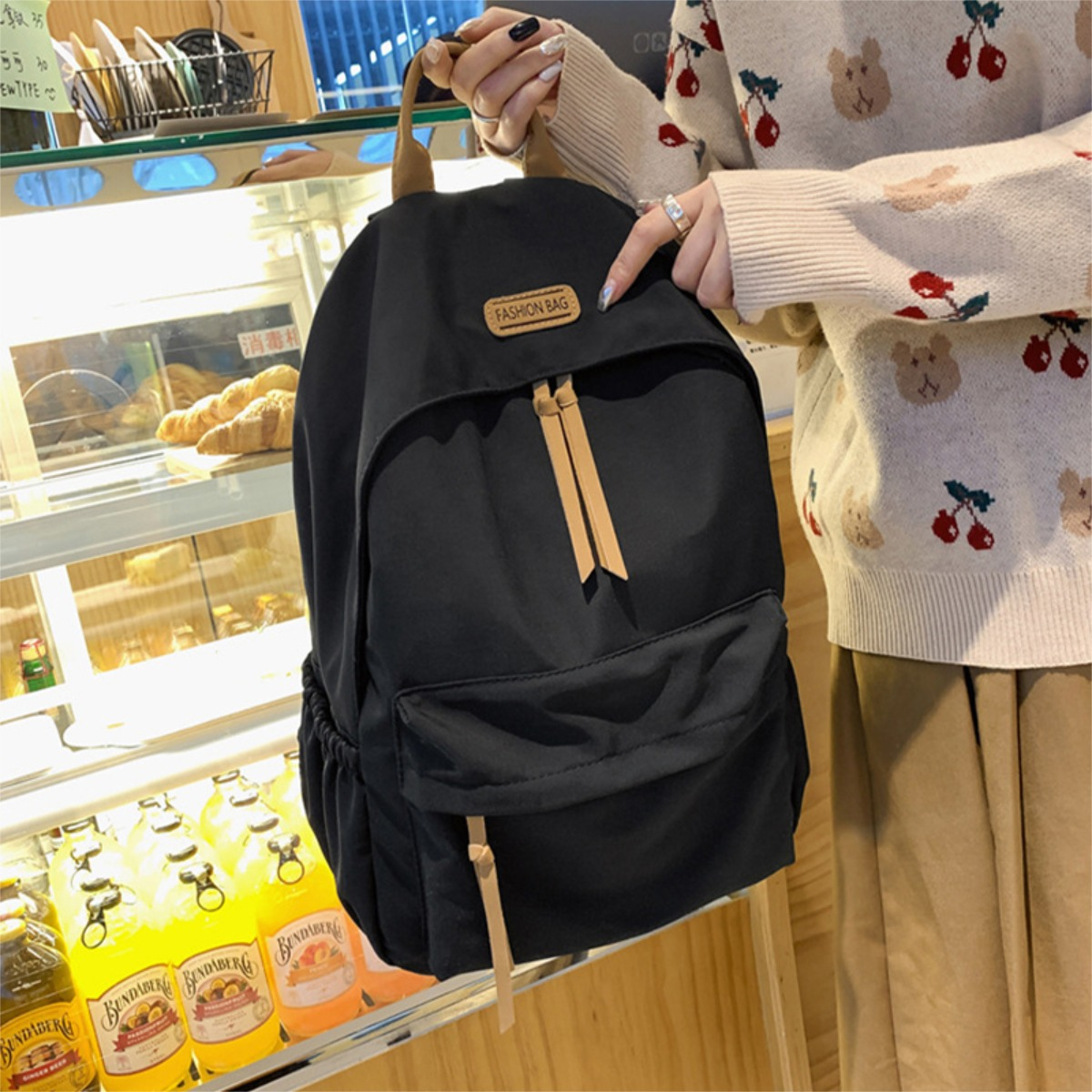 Mochila Urbana Minimalista Unisex Clásica De Lona - Imagen 10