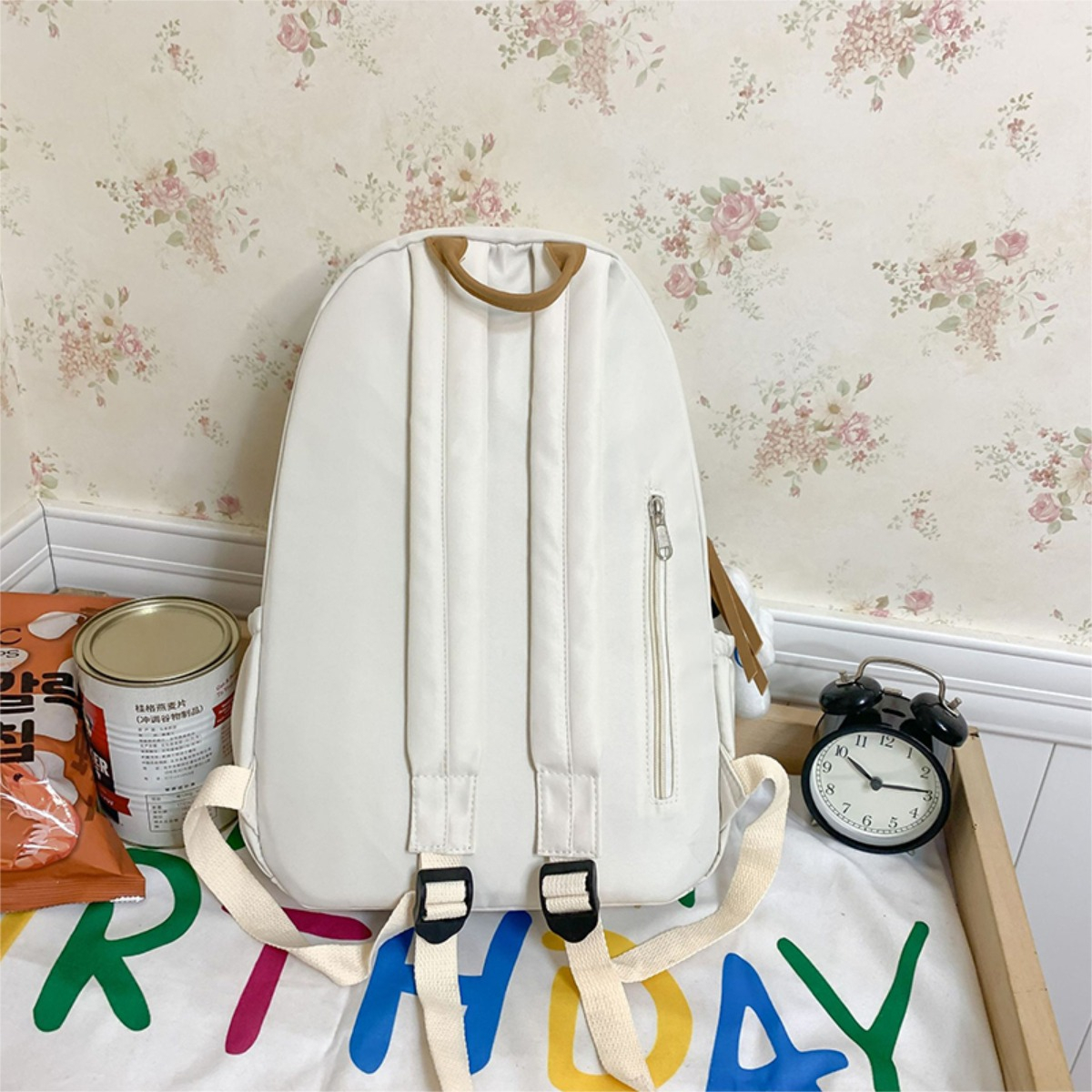 Mochila Urbana Minimalista Unisex Clásica De Lona - Imagen 8