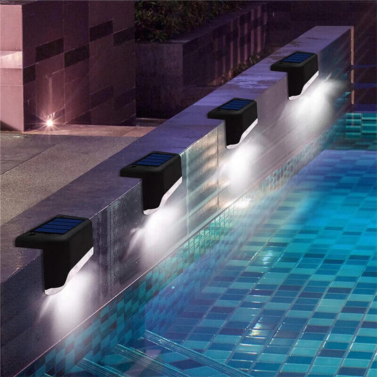 Lampara Solar Jardin Deck Baranda Pasa Manos Escaleras - Imagen 2