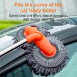 Cepillo De Microfibra Doble Para Lavado De Auto Mango Largo - Imagen 4