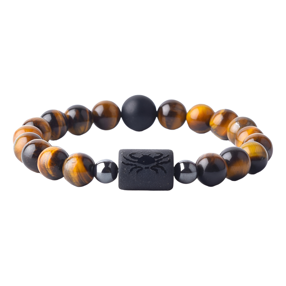 Pulsera De Piedras Naturales Signos Zodiacales Ojo De Tigre - Imagen 19