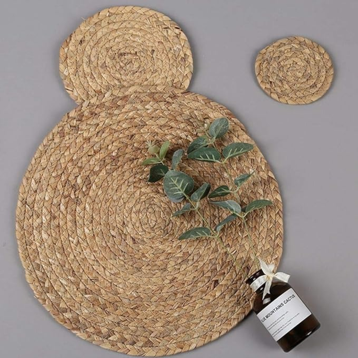 Individual Mimbre Fino Posa Plato Circular Salvamantel 37 Cm - Imagen 4