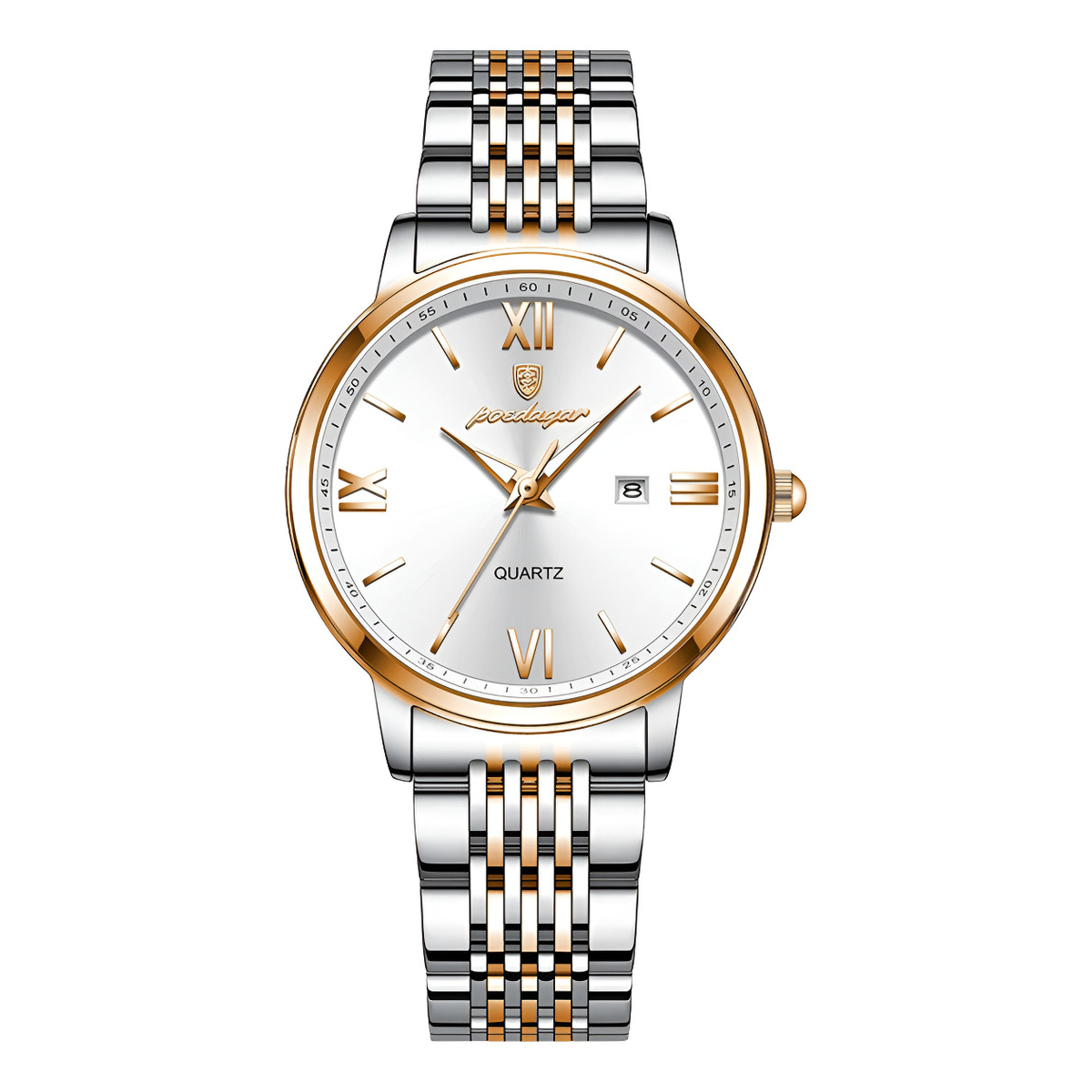 Reloj Ultrafino Con Numero Romanos De Acero Inoxidable - Imagen 1