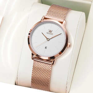 Reloj Mujer Cuadrado Cuarzo Acero Oro Rosa Resistente, foto 14