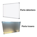 Pizarrón Pizarra Marco Y Base Metalizada Blanco 60x90 - Imagen 4