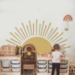 Vinilo Decorativo De Pared Sol Boho Adhesivo Sticker - Imagen 4