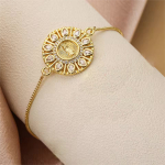 Pulsera Brazalete Circular Catolico Elegante Virgen Maria - Imagen 2