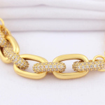 Pulsera De Cadena Gruesa Con Eslabones Enlace - Imagen 6