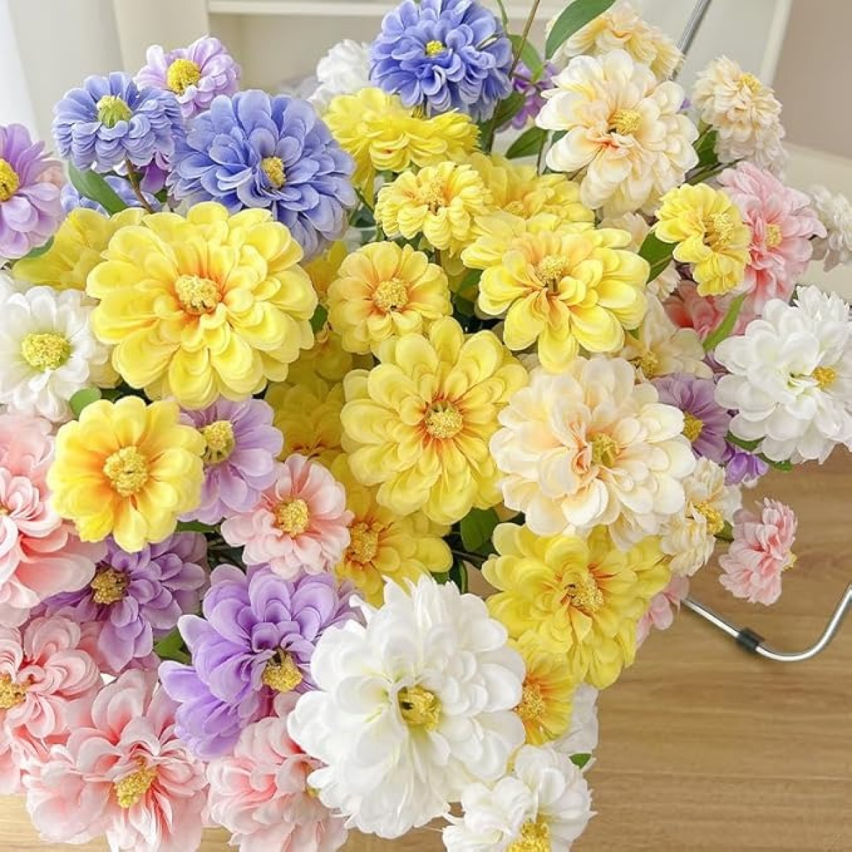 Ramo De Flores Decorativas Calendula Artificial Doble Petalo - Imagen 11