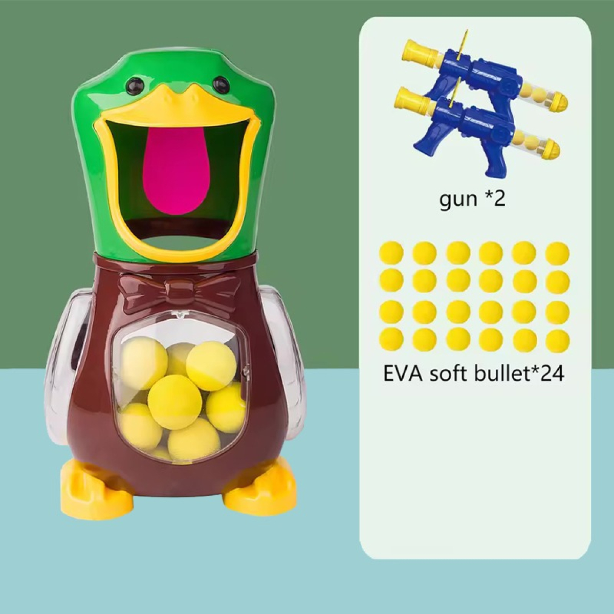 Juego De Tiro Al Pato Con Pistolas Y Bolas De Espuma - Imagen 6