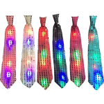 Corbatas Luminosas Lentejuelas Con Luces Led Cotillón - Imagen 15
