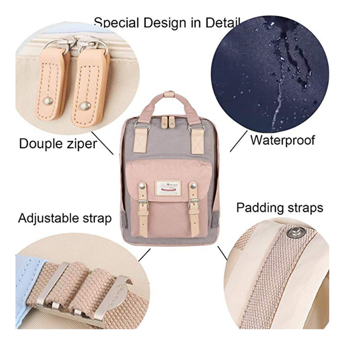 Mochila Doughnut Urbana Moda Bolsillo Laptop Calidad - Imagen 97
