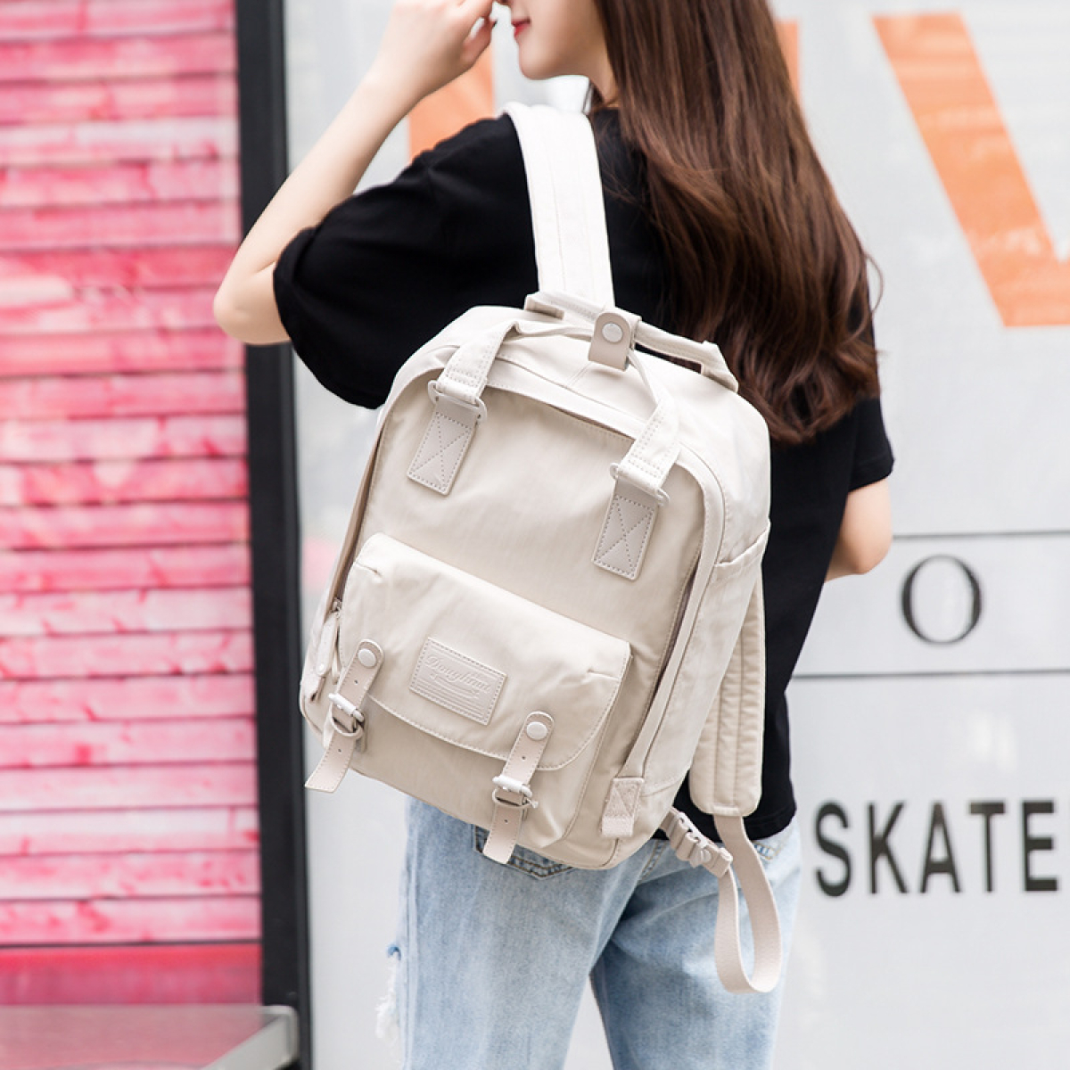 Mochila Doughnut Urbana Moda Bolsillo Laptop Calidad - Imagen 9