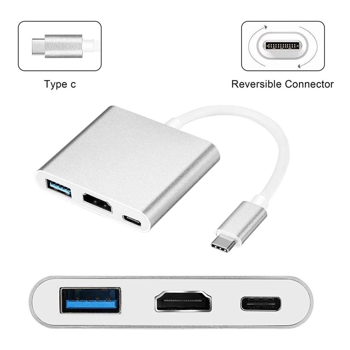 Adaptador Usb-c A Hdmi Usb 3.0 Tipo C 3.1 Mac Cable Usb C - Imagen 12