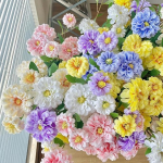 Ramo De Flores Decorativas Calendula Artificial Doble Petalo - Imagen 4