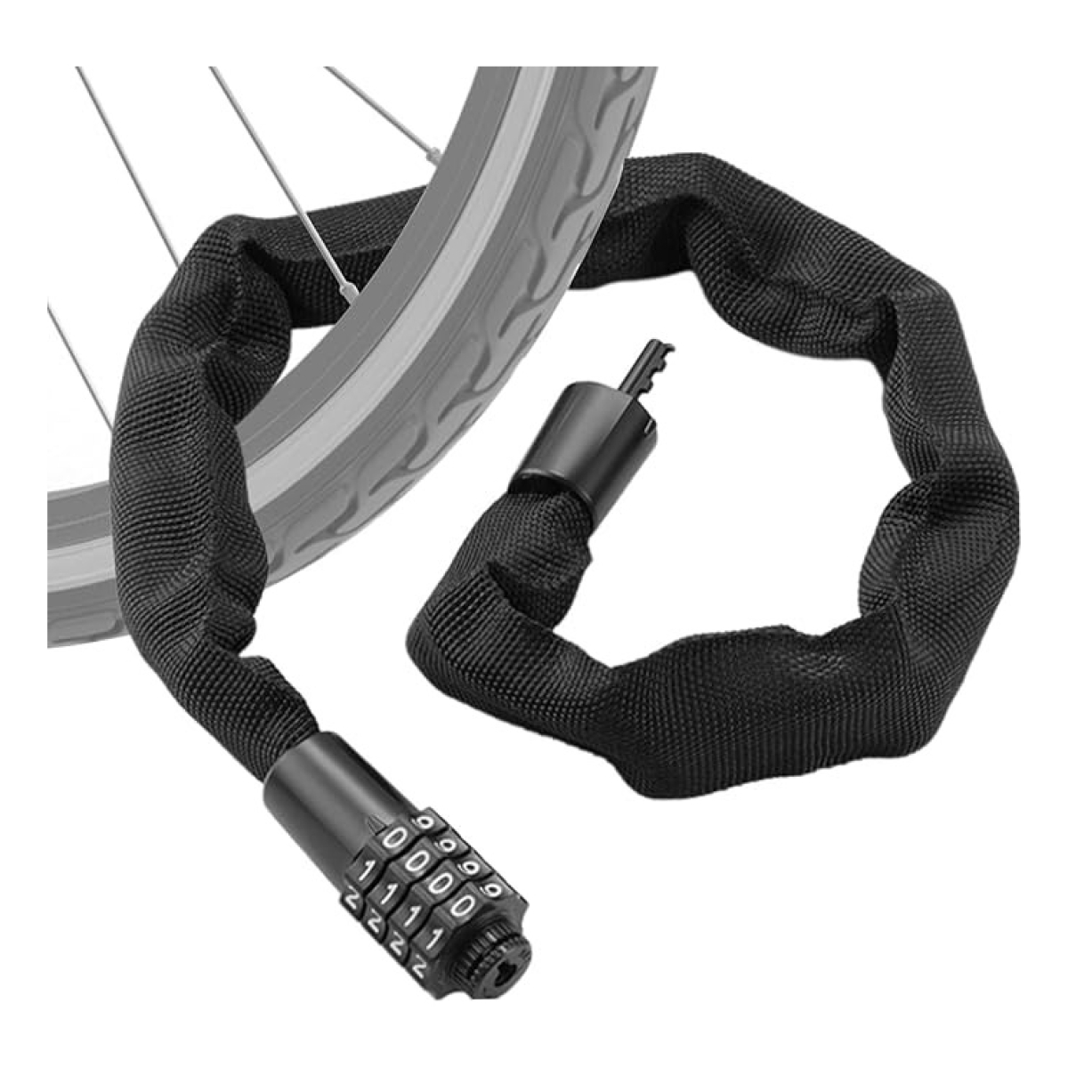 Candado Tranca Cadena Seguridad Combinacion Para Moto O Bici - Imagen 2