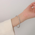 Brazalete Pulsera Acero Inoxidable Minimalista Dama - Imagen 6