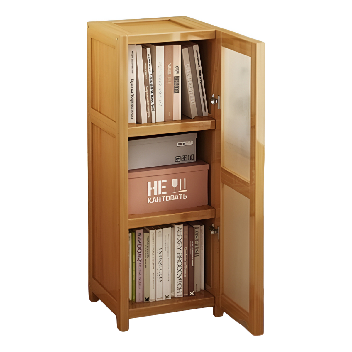 Mueble Organizador Biblioteca Con Puertas Cristalero - Imagen 1
