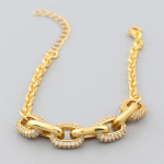 Pulsera De Cadena Gruesa Con Eslabones Enlace - Imagen 4