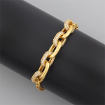 Pulsera De Cadena Gruesa Con Eslabones Enlace - Imagen 7