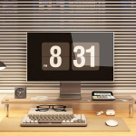Soporte Elevado Para Monitor De Vidrio Escritorio - Imagen 3