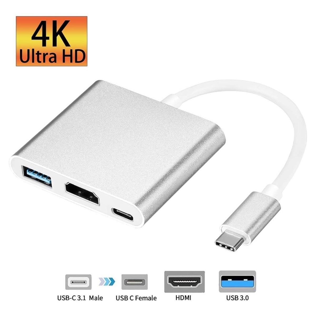 Adaptador Usb-c A Hdmi Usb 3.0 Tipo C 3.1 Mac Cable Usb C - Imagen 13