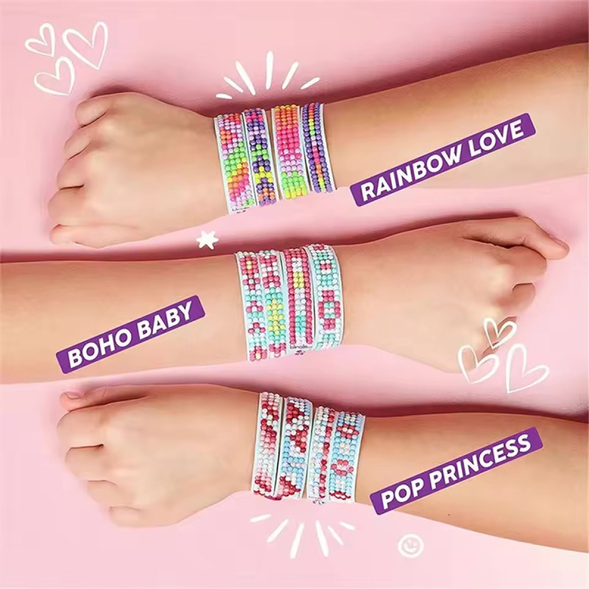 Kit Fabrica De Pulseras Con Puntos Completo Diy Para Niños - Imagen 7