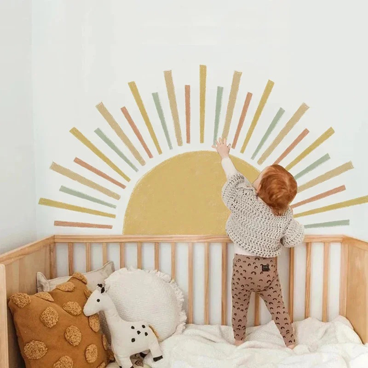 Vinilo Decorativo De Pared Sol Boho Adhesivo Sticker - Imagen 5