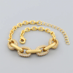 Pulsera De Cadena Gruesa Con Eslabones Enlace - Imagen 3