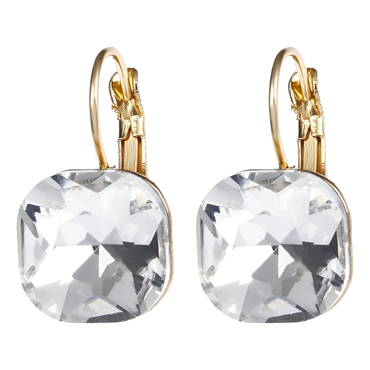 Aretes Pendientes Tipo Gema Brillantes Pequeños Elegante - Imagen 1