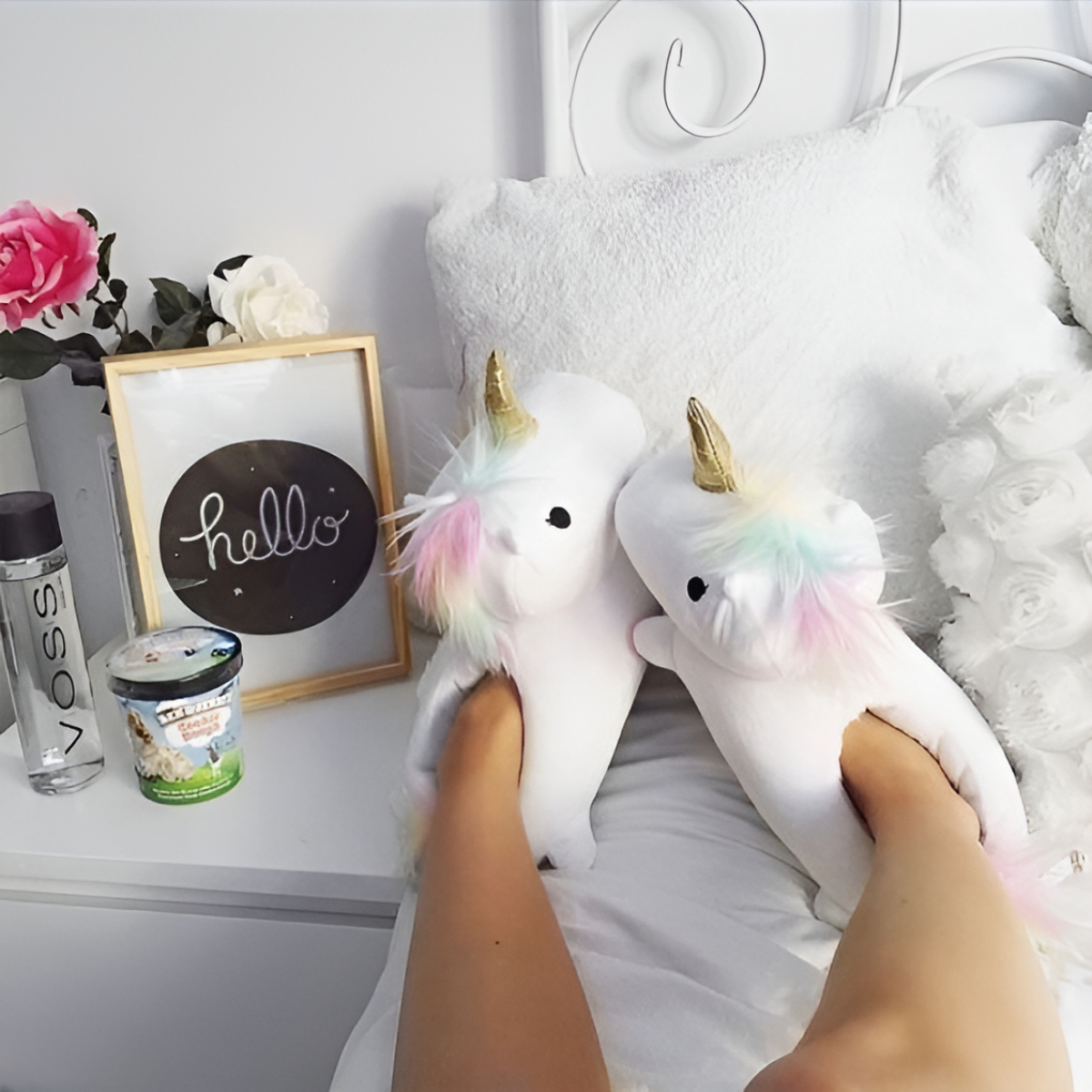 Pantuflas Unicornio Niñas Niños Con Luz Led - Iluminaras - Imagen 12